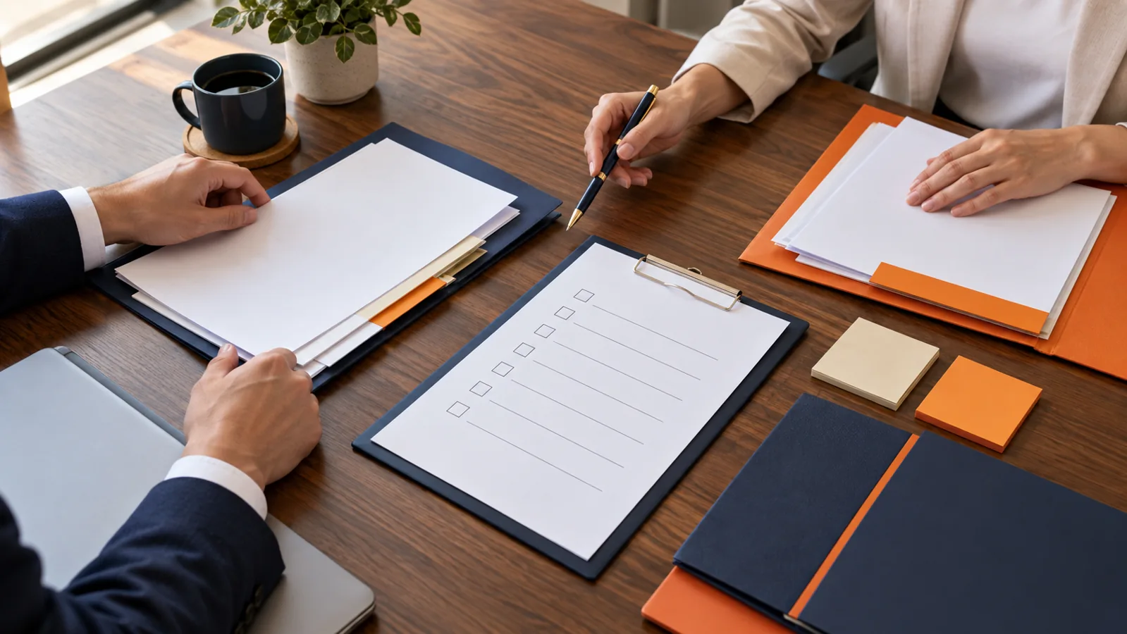 Organização de documentos e controles para orientar a primeira conversa